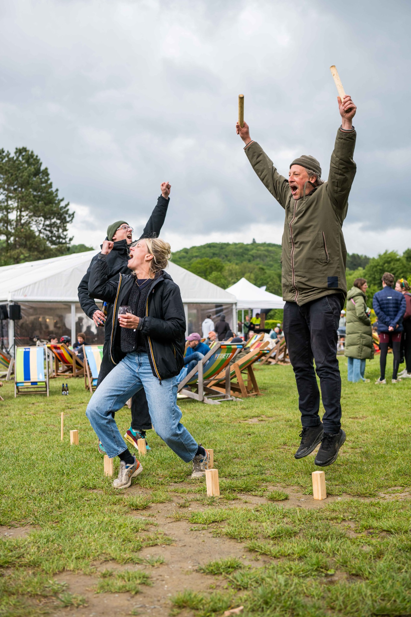 Visitors enjoying the festival grounds